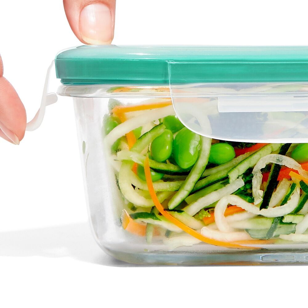 Smart Seal 3.5 Cup Glass Rectangle Container - Teal X1