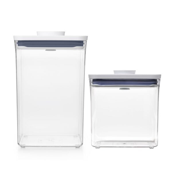 POP Container - Big Square Medium (4.4 Qt.) & POP Container - Rectangle Short (1.7 Qt.) Bundle K8
