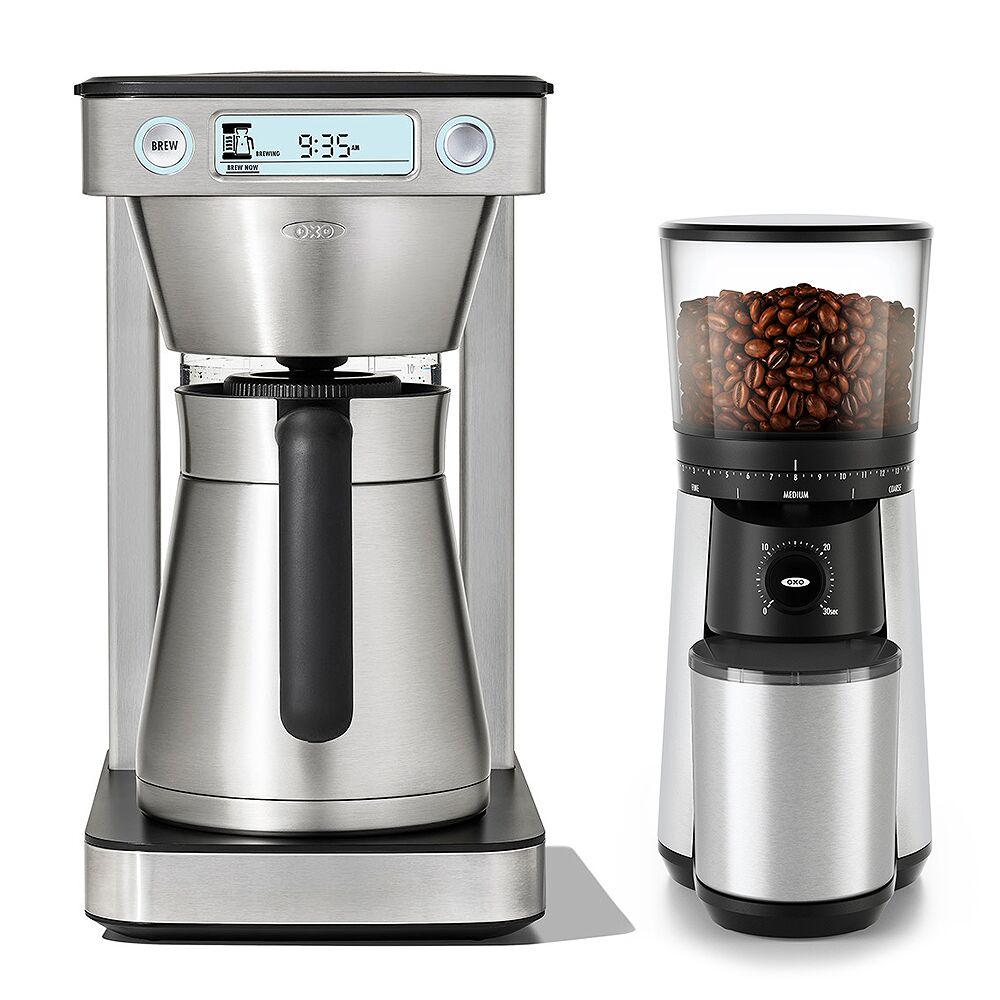 12-Cup Coffee Maker with Podless Single-Serve Function & Conical Burr Coffee Grinder Bundle G6