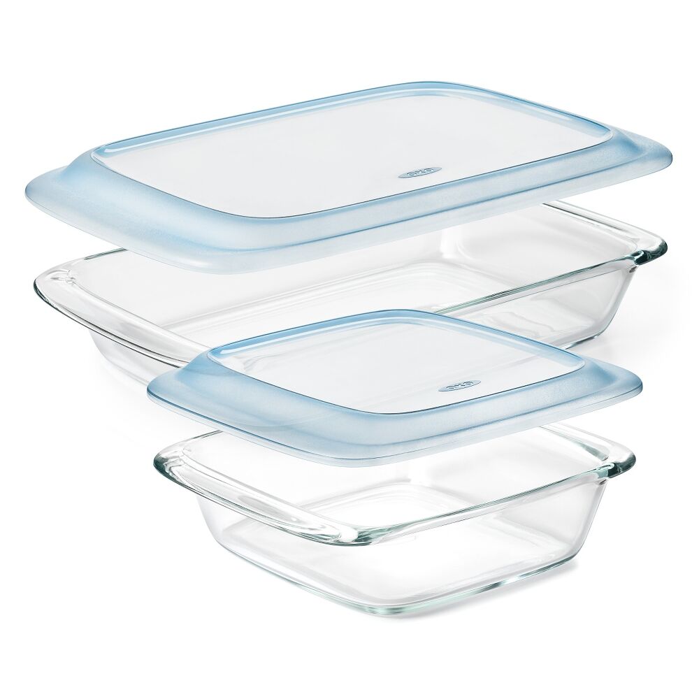 Glass Baking Dish with Lid (2.0 Qt) & Glass Baking Dish with Lid (3.0 Qt) Bundle E9