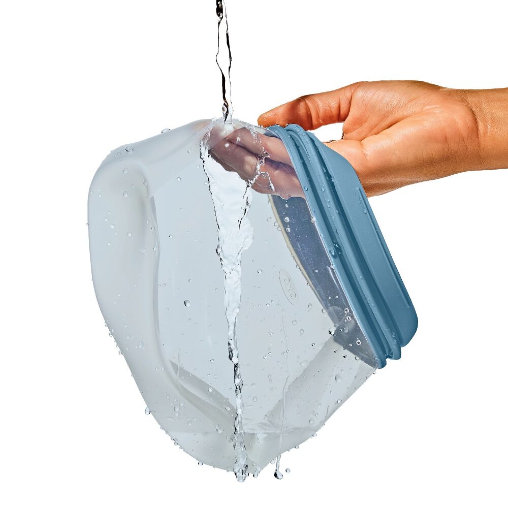 Silicone Reusable Bag Stand-Up Snack (12 oz) - Ocean Blue O3