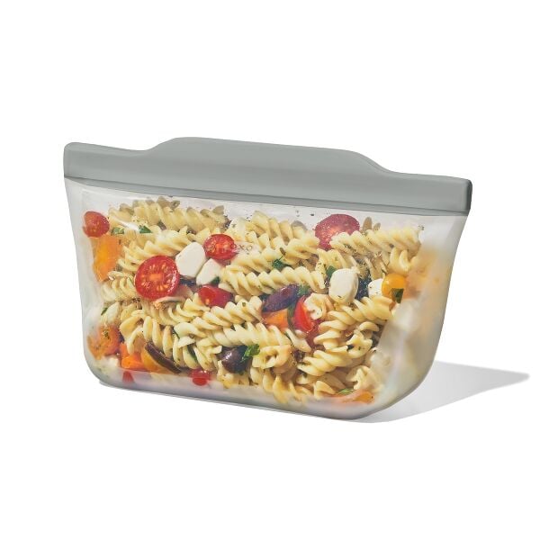 Silicone Reusable Bag Stand-Up Quart (32 oz) - Fog Z9