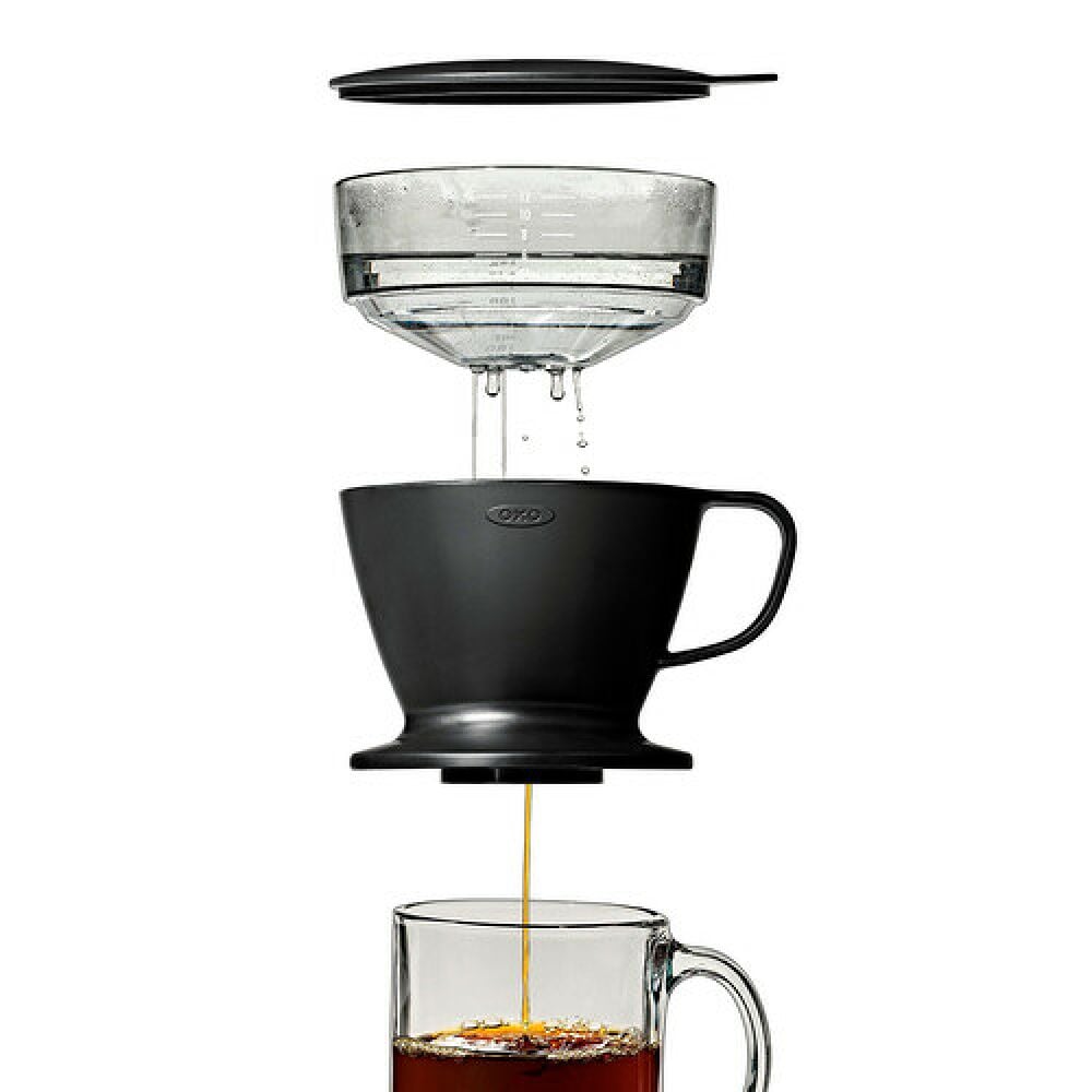 Pour Over Coffee Maker with Water Tank - Matte Black O4