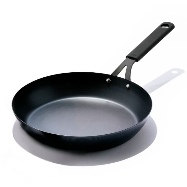 OXO Carbon Steel Obsidian Series 12-Inch Frypan with Silicone Sleeve F2