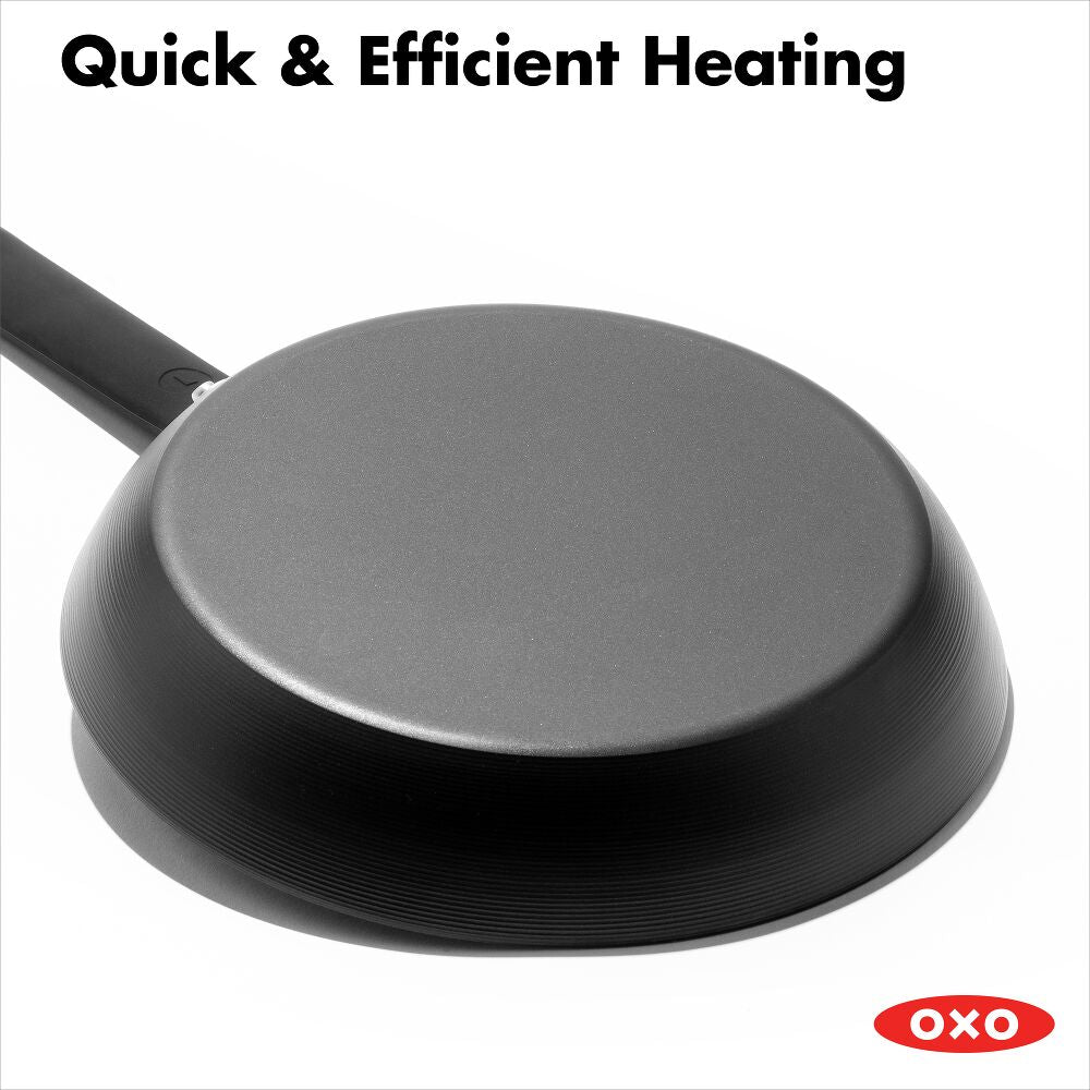 OXO Carbon Steel Obsidian Series 12-Inch Frypan with Silicone Sleeve F2