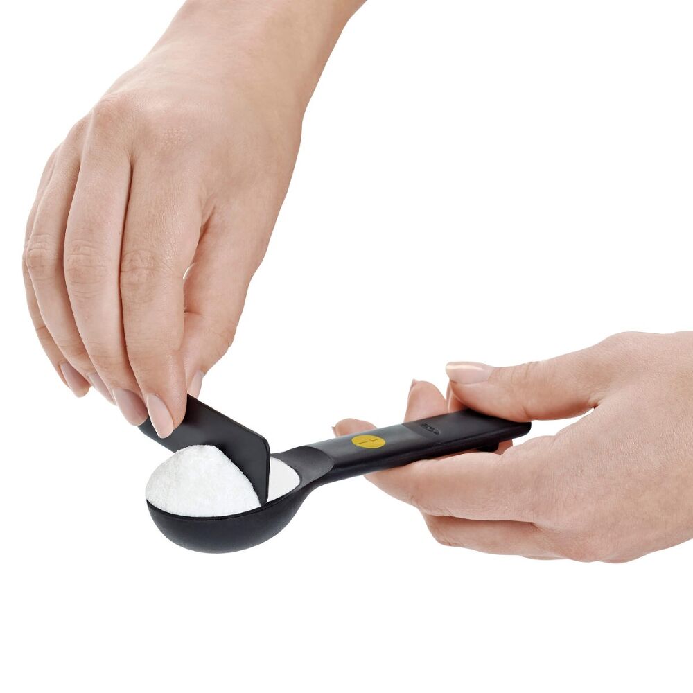 7 Piece Plastic Measuring Spoons - Black P3