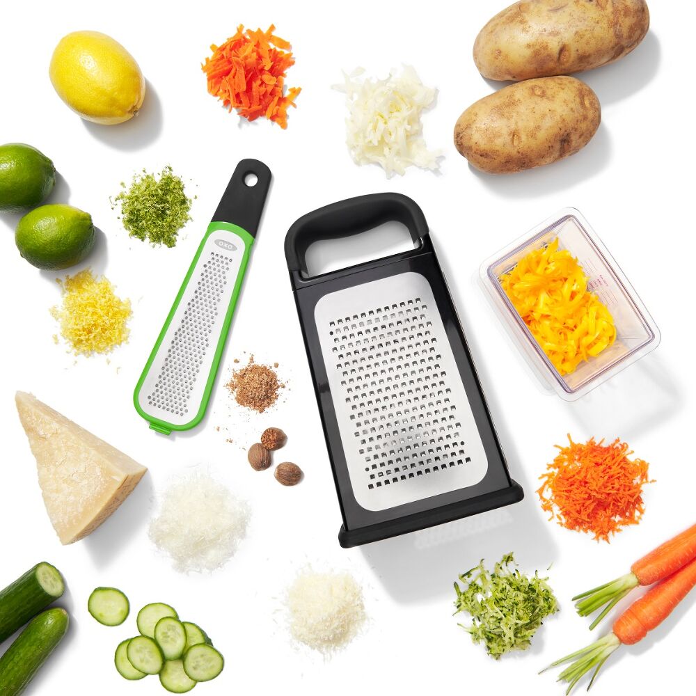 Etched Box Grater With Removable Zester G7