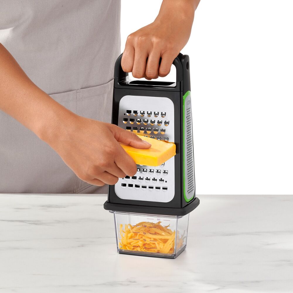 Etched Box Grater With Removable Zester G7