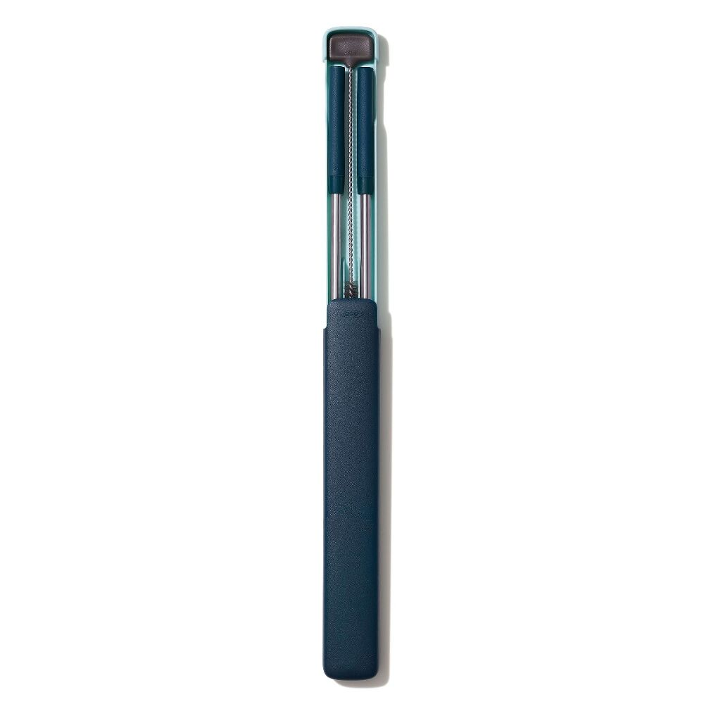 4-Piece Reusable Straw and Brush Set with Case G3