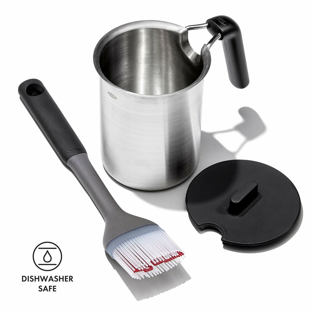 Grilling Basting Pot and Brush Set X9