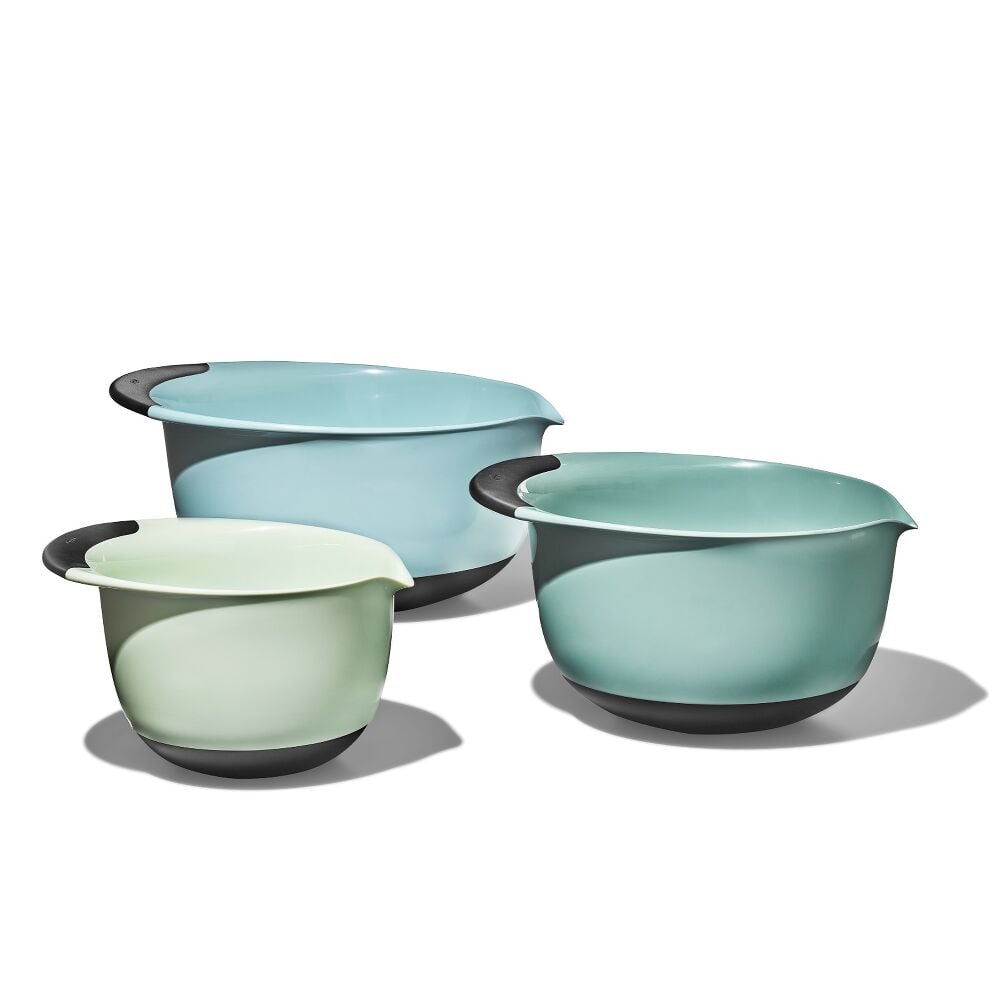 3 Piece Mixing Bowl Set - Cadet Blue, Tower Grey, Jade E2