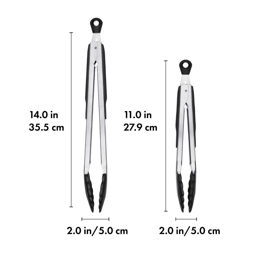 2-Piece Tongs with Nylon Heads Set U1