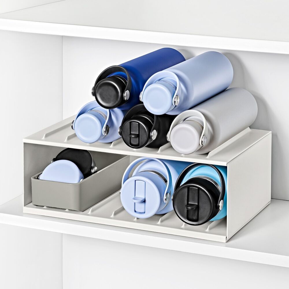 Water Bottle Organizer with Accessory Bin S0