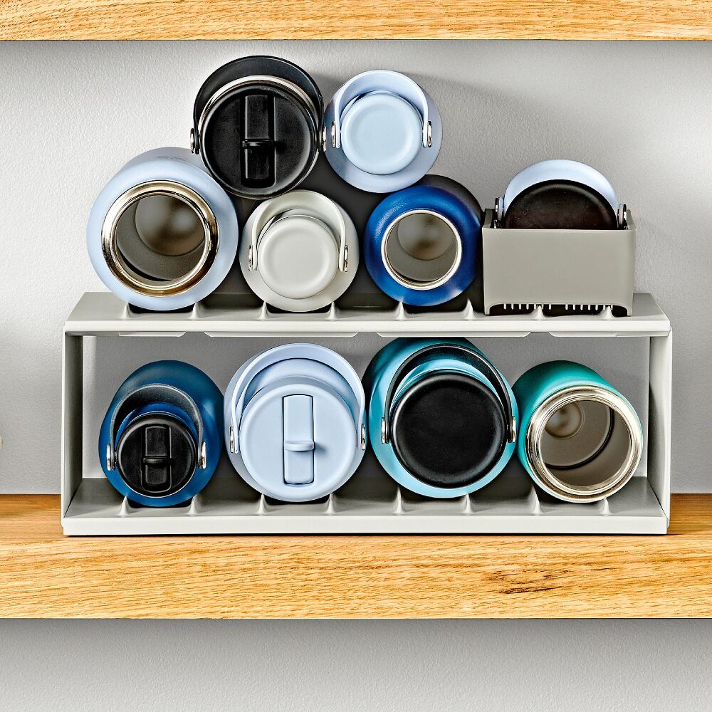 Water Bottle Organizer with Accessory Bin S0