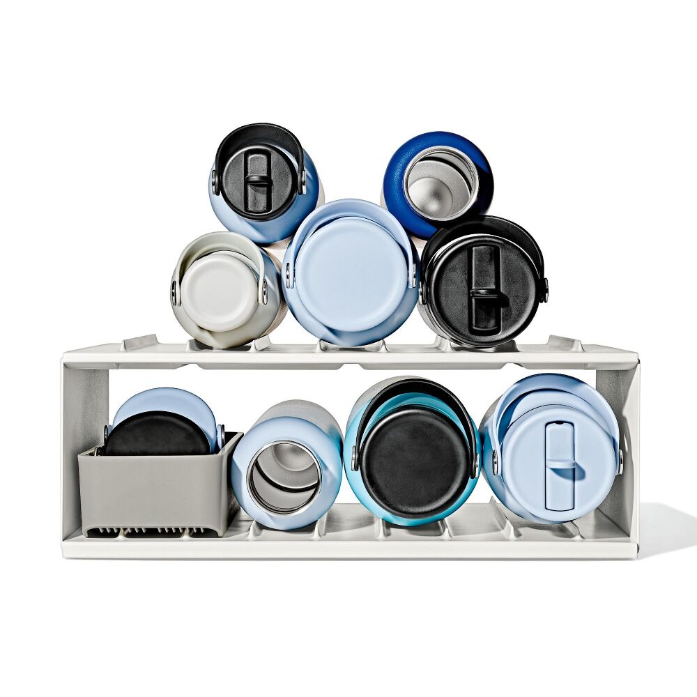 Water Bottle Organizer with Accessory Bin S0