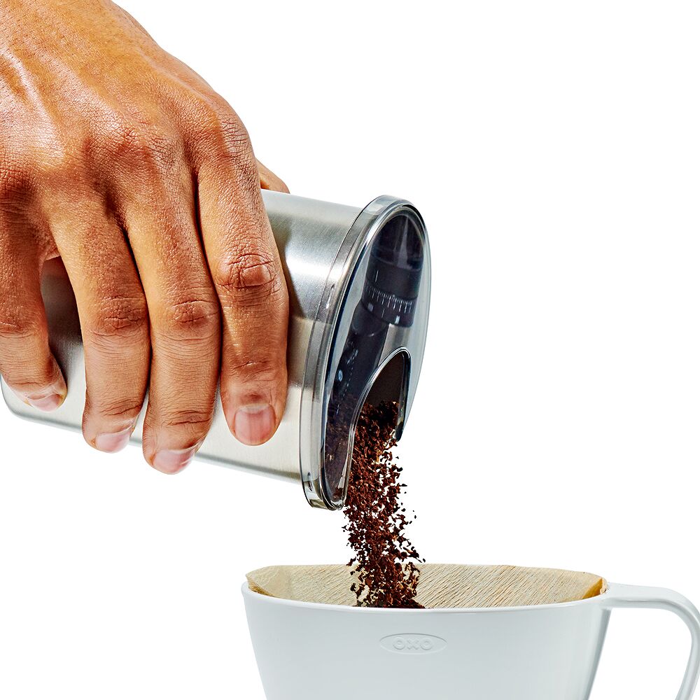 Replacement Coffee Grounds Container for Conical Burr Coffee Grinder - Stainless Steel T2