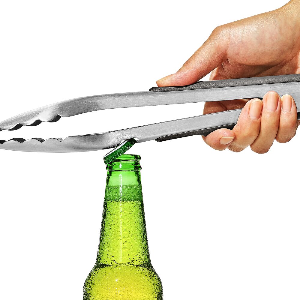OXO Outdoor 10.5in Camp Stove Tongs with Bottle Opener U1