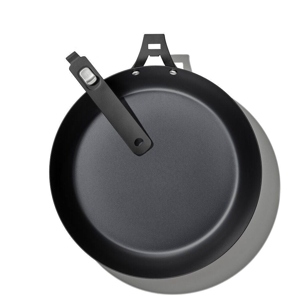 Outdoor 12-inch Carbon Steel Pan with Removable Handle F4