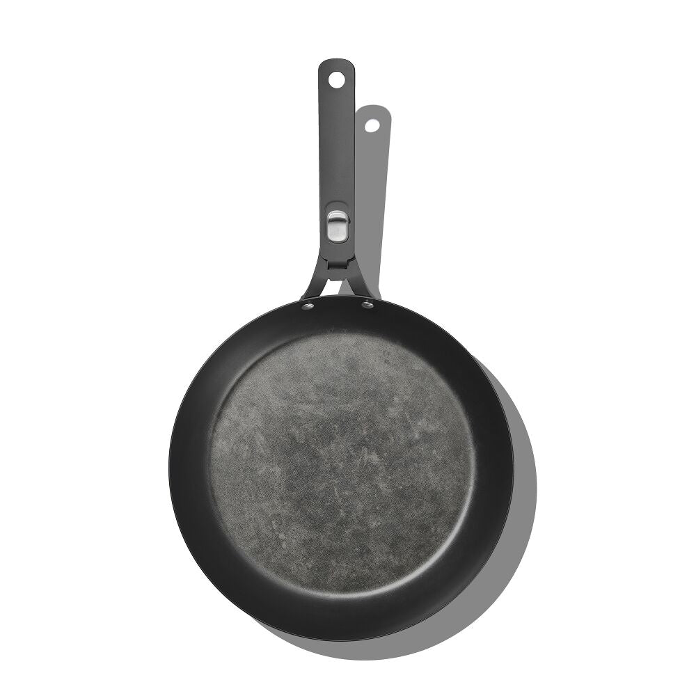 Outdoor 12-inch Carbon Steel Pan with Removable Handle F4