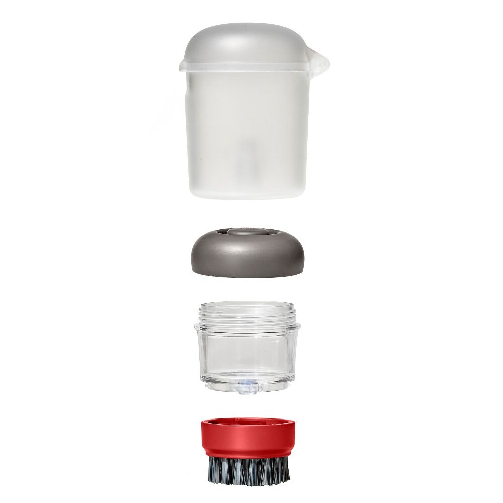 Outdoor Soap Dispensing Dish Brush with Storage Case N4