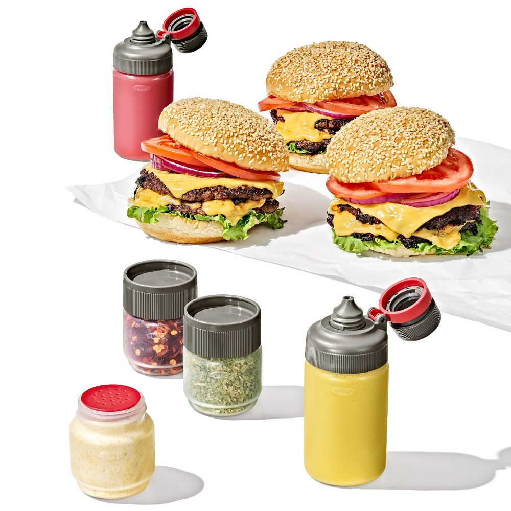 Outdoor 7-Piece Spice Shaker & Squeeze Bottle Set N8