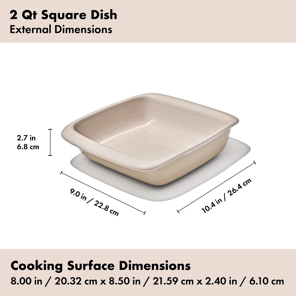 2 Qt Square Stoneware Baking Dish K1