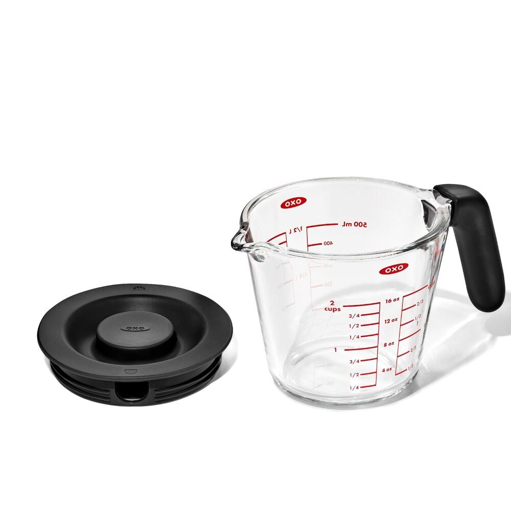 2 Cup Glass Measuring Cup with Lid Q2