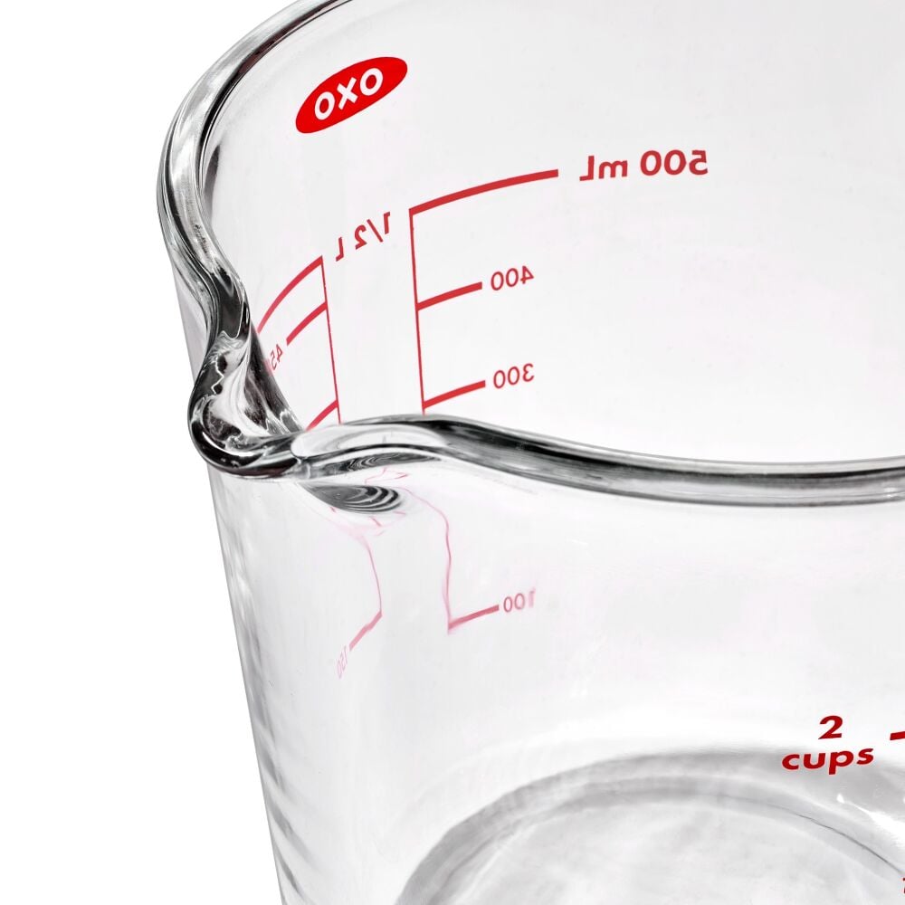 2 Cup Glass Measuring Cup with Lid Q2
