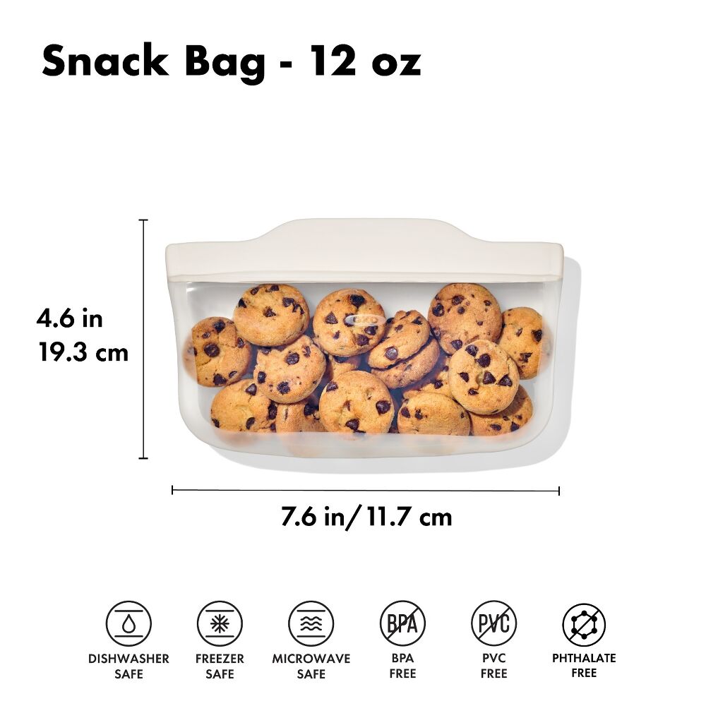 Silicone Reusable Bag - Snack Bag (12 oz) - Oat M9