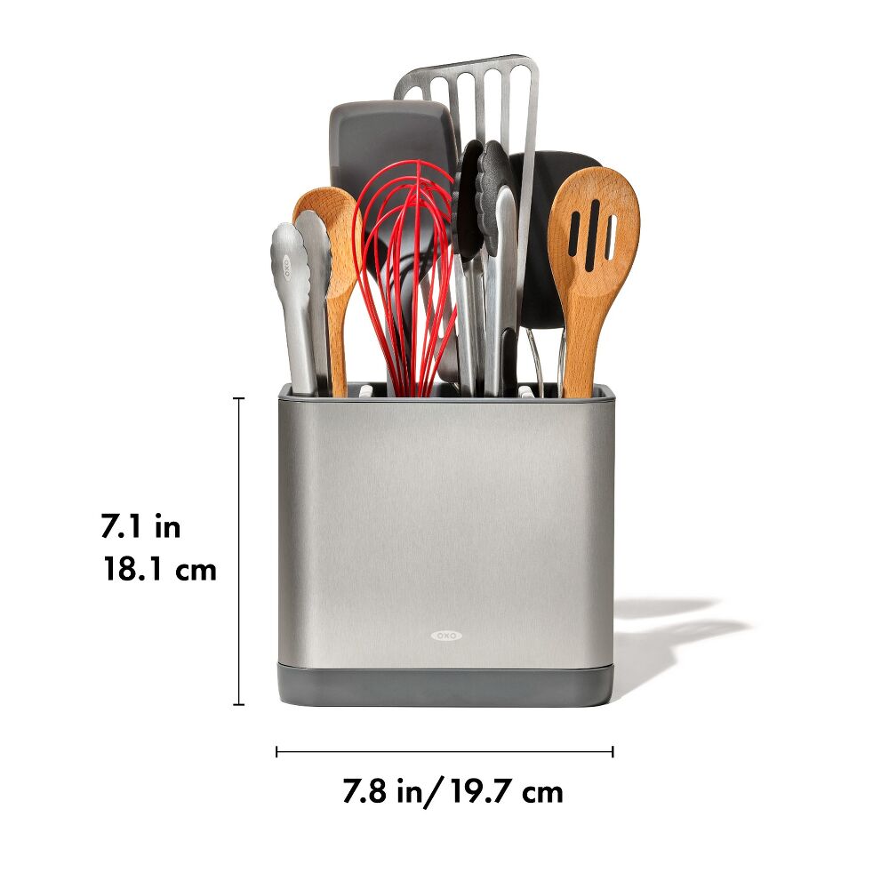 Adjustable Stainless Steel Utensil Holder - Large Z6
