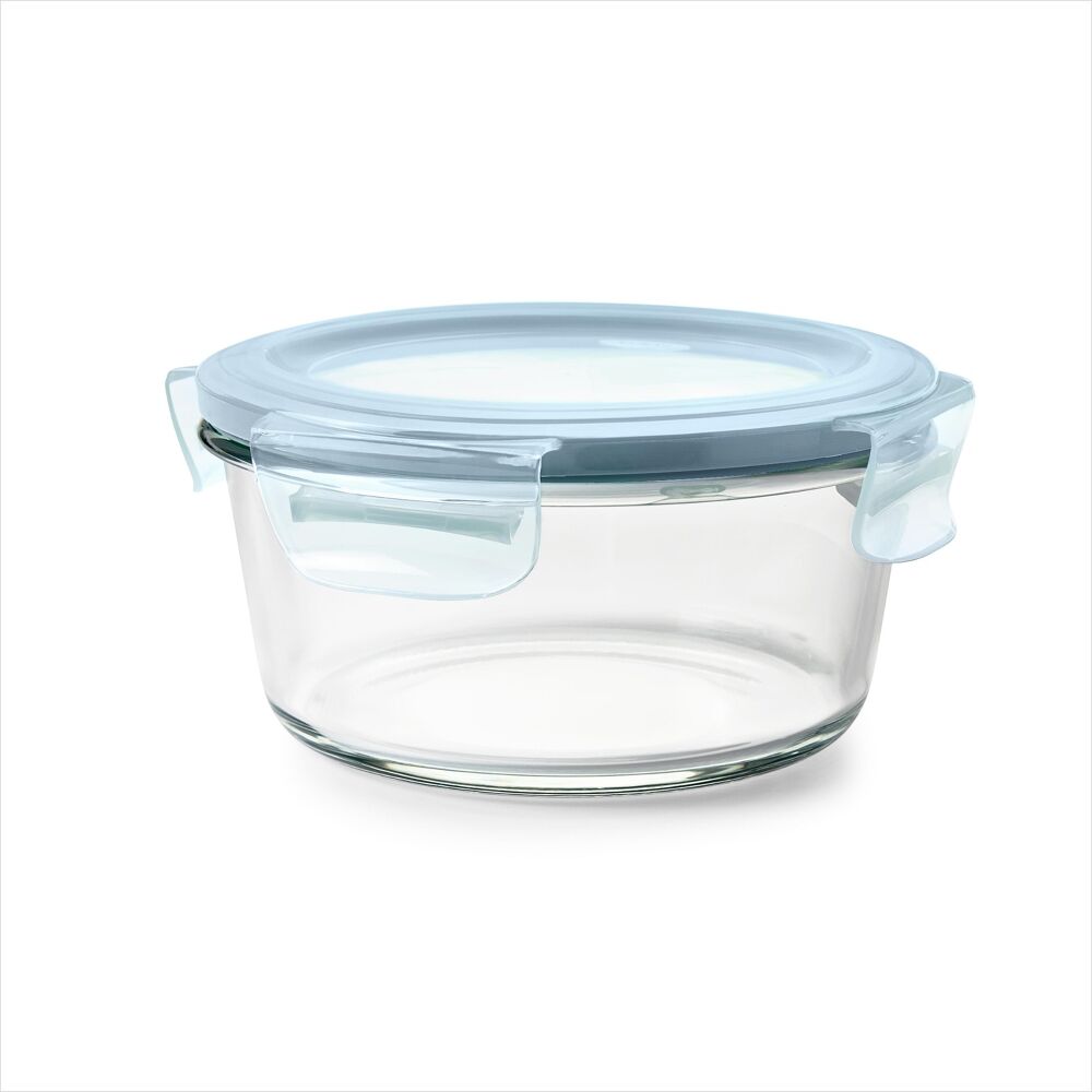 Smart Seal 4-Cup Glass Round Container - Arctic Blue V1