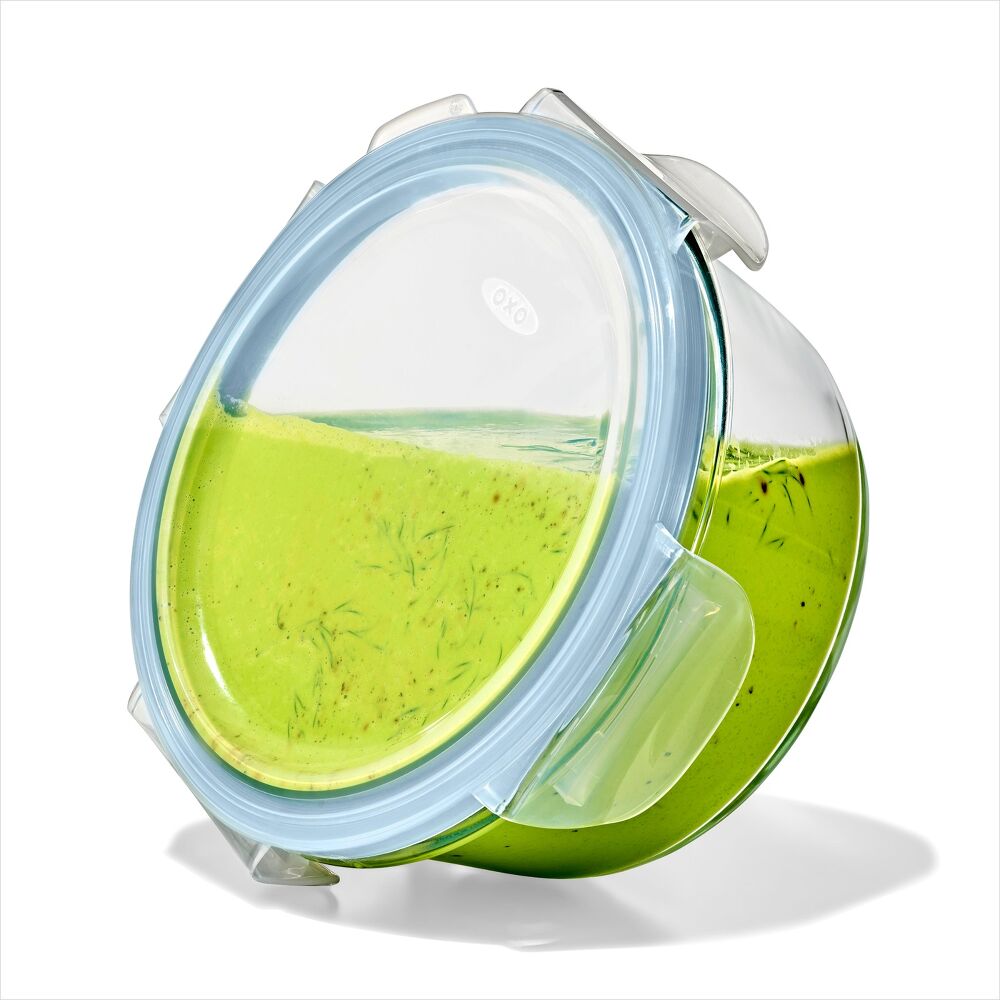 Smart Seal 4-Cup Glass Round Container - Arctic Blue V1