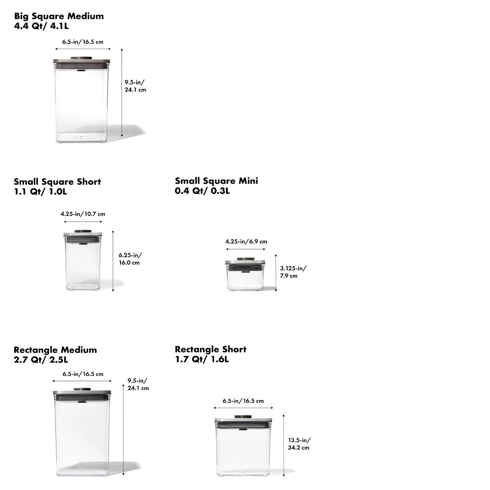 Steel 6-Piece POP Container Set C3