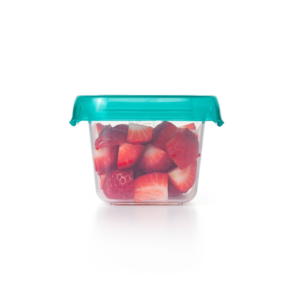 6 oz Baby Blocks™ Plastic Freezer Storage Containers - Tot Teal D9