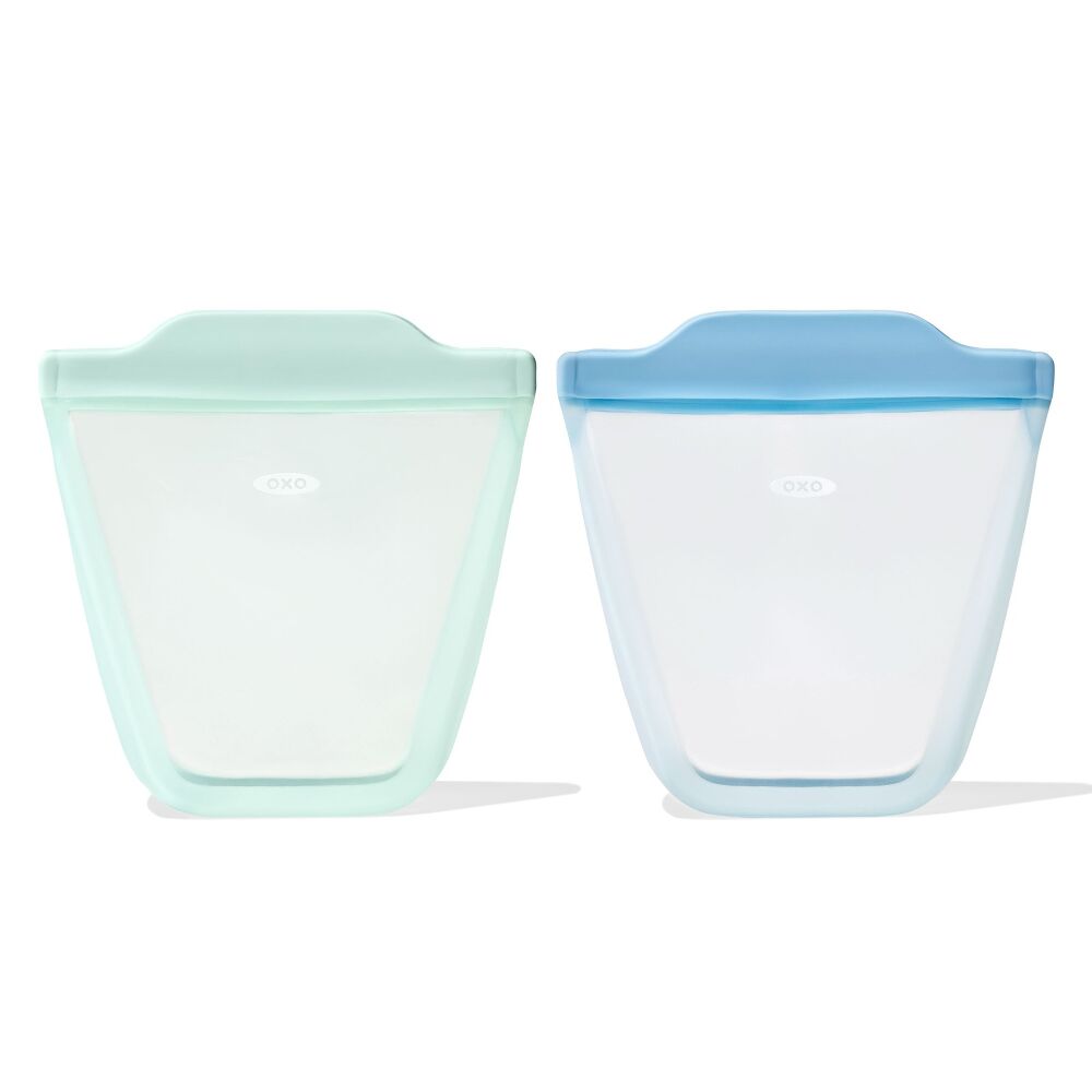 Tot Silicone Reusable Bag - 2-Piece Stand-Up Cup Set Q9