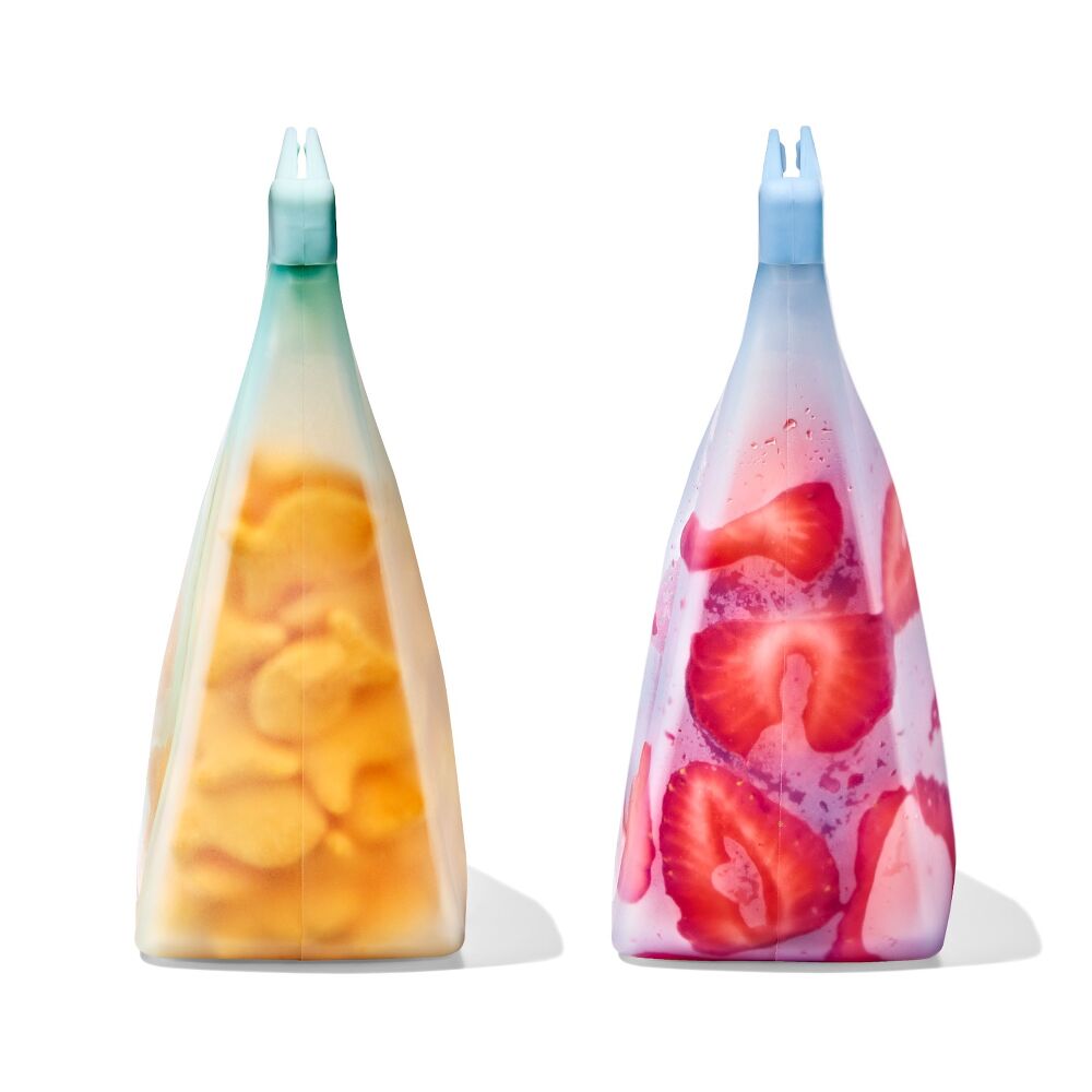 Tot Silicone Reusable Bag - 2-Piece Stand-Up Cup Set Q9