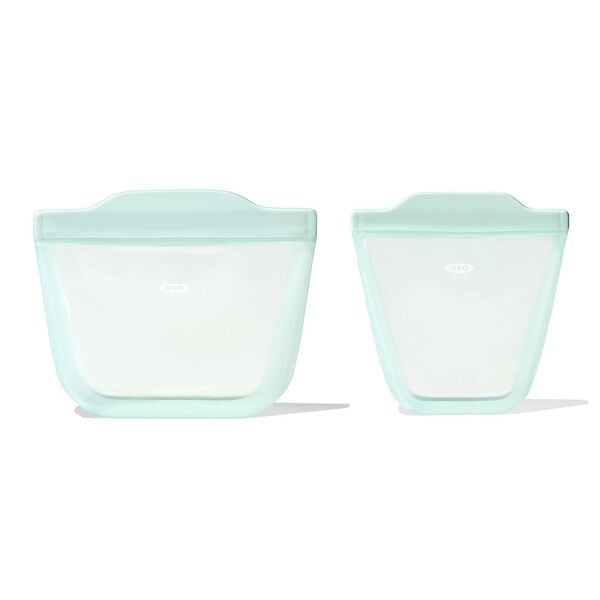 Tot Silicone Reusable Bag - 2-Piece Stand-Up Cup Set Q9