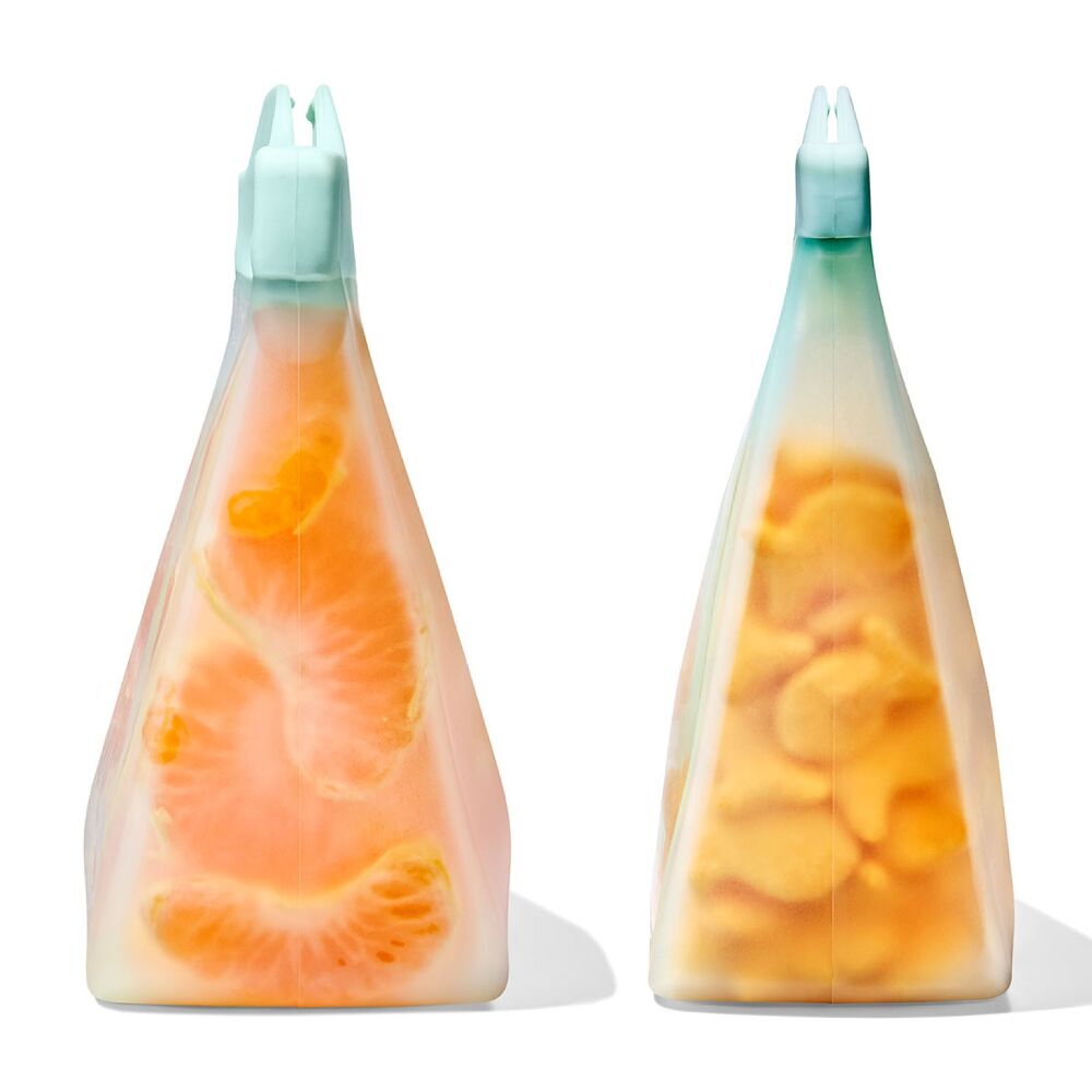 Tot Silicone Reusable Bag - 2-Piece Stand-Up Cup Set Q9