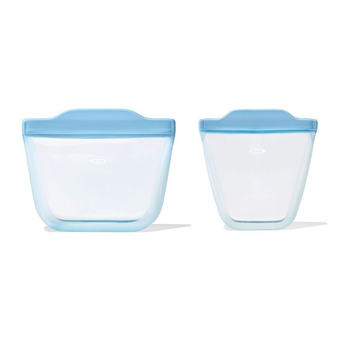 Tot Silicone Reusable Bag - 2-Piece Stand-Up Cup Set Q9
