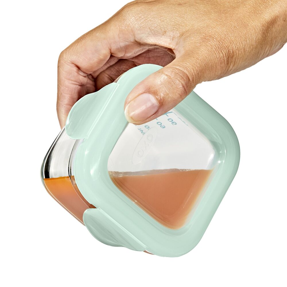 Glass Baby Blocks Food Storage Containers (4 oz) - Opal C7