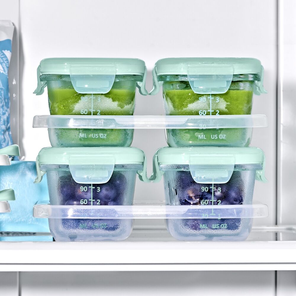 Glass Baby Blocks Food Storage Containers (4 oz) - Opal C7