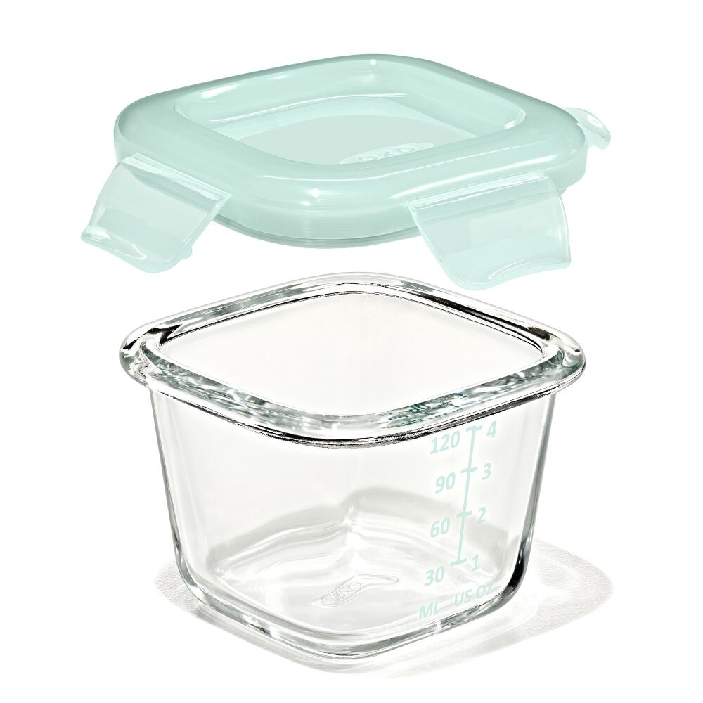 Glass Baby Blocks Food Storage Containers (4 oz) - Opal C7