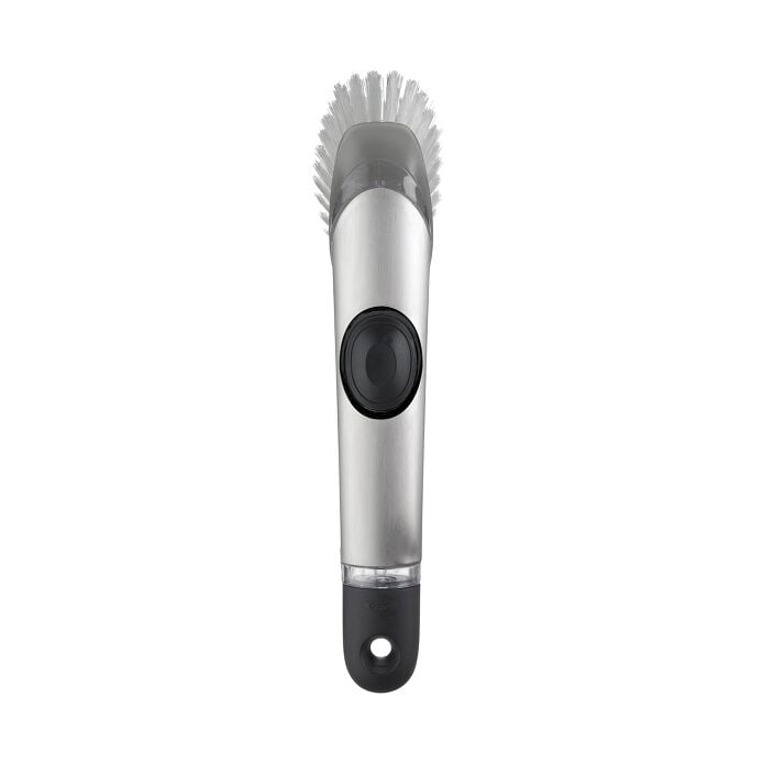 Steel Soap Dispensing Dish Brush Q0
