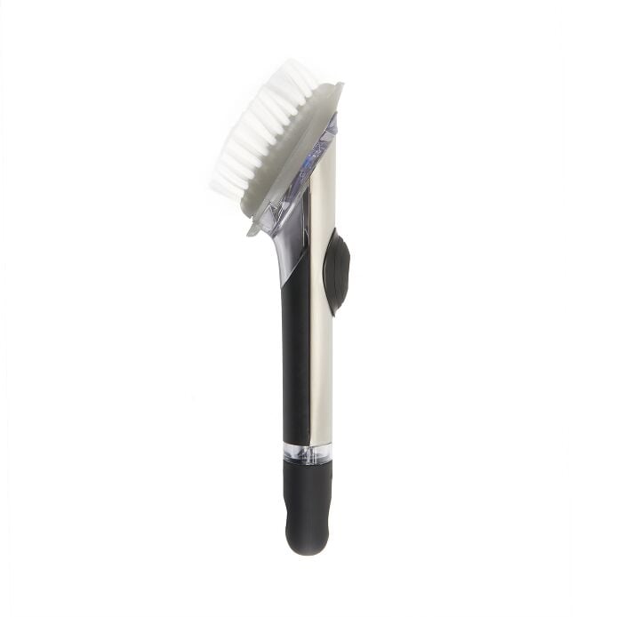 Steel Soap Dispensing Dish Brush Q0