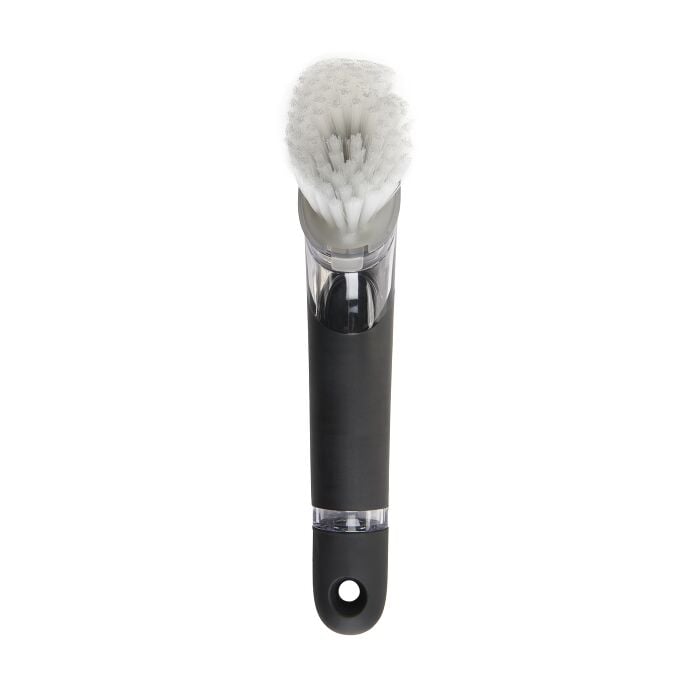 Steel Soap Dispensing Dish Brush Q0