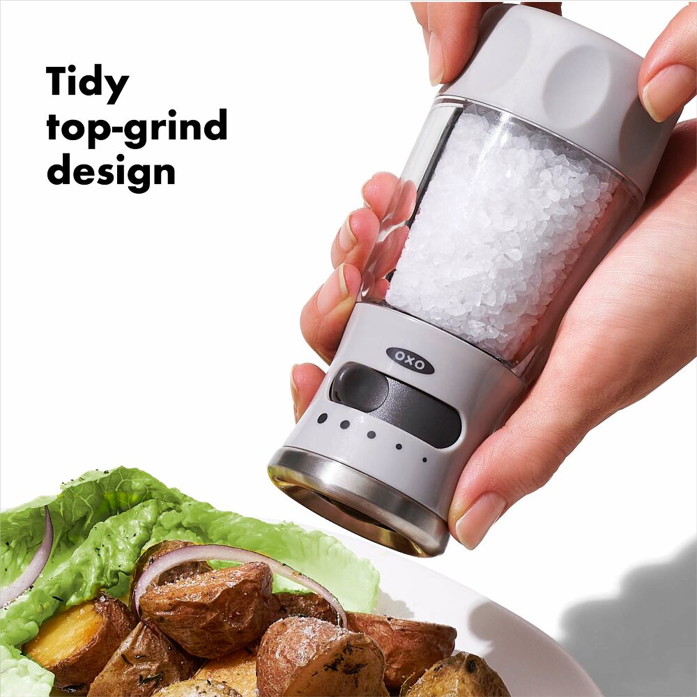 Contoured Mess-Free Salt Grinder K0