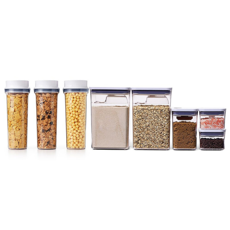 3 Piece Cereal Dispenser Set & 8-Piece POP Container Baking Set Bundle A9