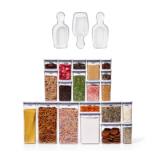 POP 3-Piece Scoop Set & 20-Piece POP Container Set Bundle S2
