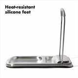 Stainless Steel Spoon Rest with Lid Holder J3