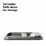 Stainless Steel Spoon Rest with Lid Holder J3
